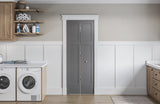 Masonite Winslow 36-in x 80-in Primed 3-Panel Craftsman Hollow Core Molded Composite Bifold Door, Hardware Included