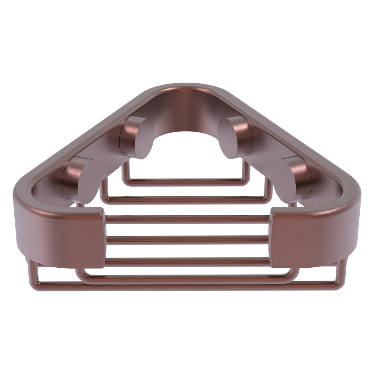 Allied Brass Corner Soap Basket in Antique Copper, 4.4 x 1.3 x 4.4 in