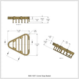 Allied Brass Corner Soap Basket in Satin Brass