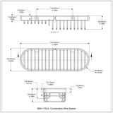 Allied Brass Combination Wire Basket in Unlacquered Brass