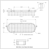Allied Brass Oval Toiletry Wire Basket in Antique Pewter, 11 x 2.2 x 3.6 in
