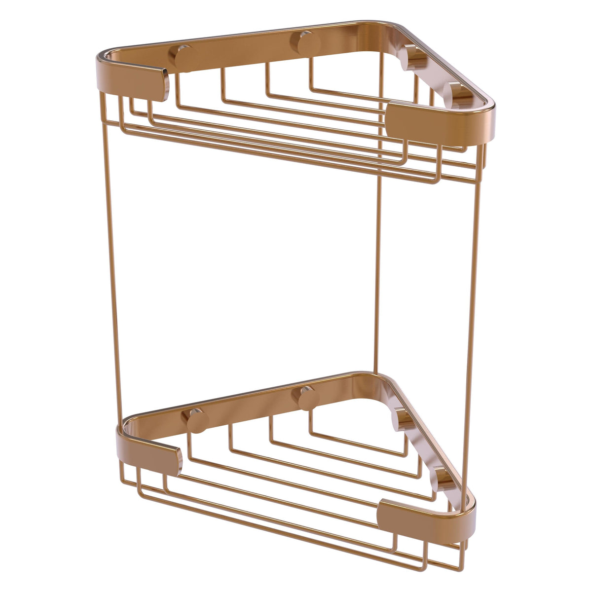 Allied Brass Double Tier Corner Shower Basket in Matte Black