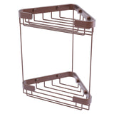 Allied Brass Double Tier Corner Shower Basket in Matte Black