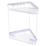 Allied Brass Double Tier Corner Shower Basket in Polished Brass