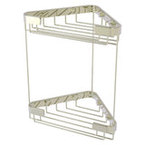 Allied Brass Double Tier Corner Shower Basket in Matte Black