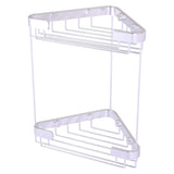Allied Brass Double Tier Corner Shower Basket in Matte Black