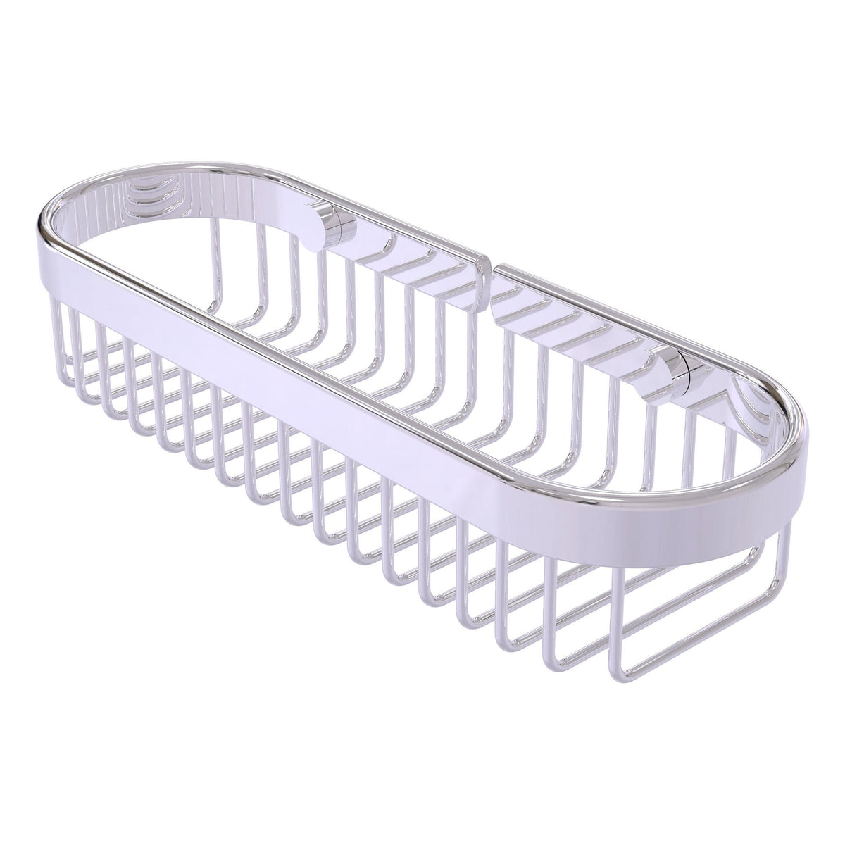 Allied Brass Oval Toiletry Wire Basket in Satin Brass, 11 x 2.2 x 3.6 in