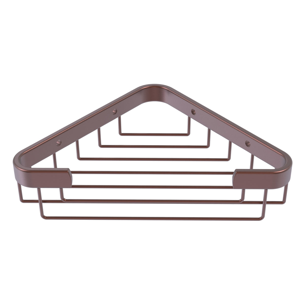 Allied Brass 3.1-in H Screw-Mount Solid Brass Corner Shower Caddy, Antique Brass