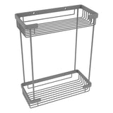 Allied Brass Double Tier Rectangular Toiletry Shower Basket in Antique Copper