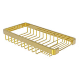 Allied Brass Rectangular Combination Shower Basket in Polished Brass, 10.5 x 4.8 in.