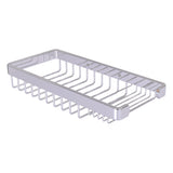 Allied Brass Rectangular Combination Shower Basket in Unlacquered Brass, 10.5 x 1.8 x 4.8 in