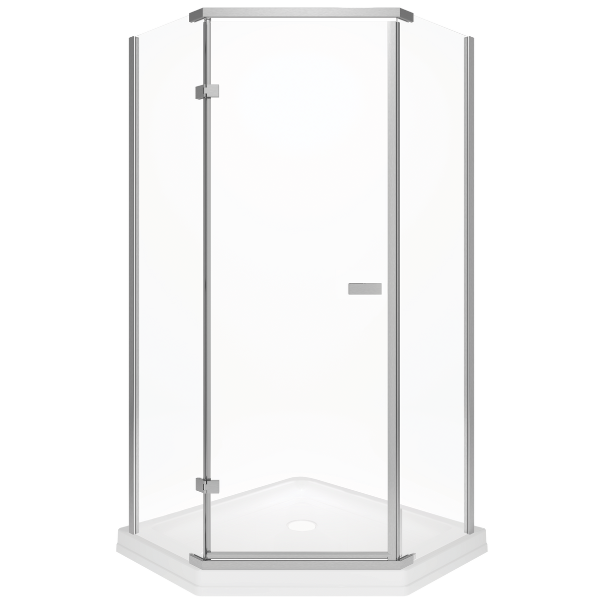 Delta 38 in. x 38 in. x 72 in. Semi-Frameless Neo Angle Corner Shower in White