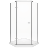 Delta 38 in. x 38 in. x 72 in. Semi-Frameless Neo Angle Corner Shower in White