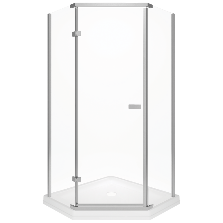 Delta 38 in. x 38 in. x 72 in. Semi-Frameless Neo Angle Corner Shower in White
