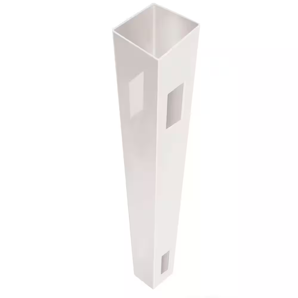 Barrette Outdoor Living 5 in. x 5 in. x 7 ft. White Vinyl Fence Line Post (B)