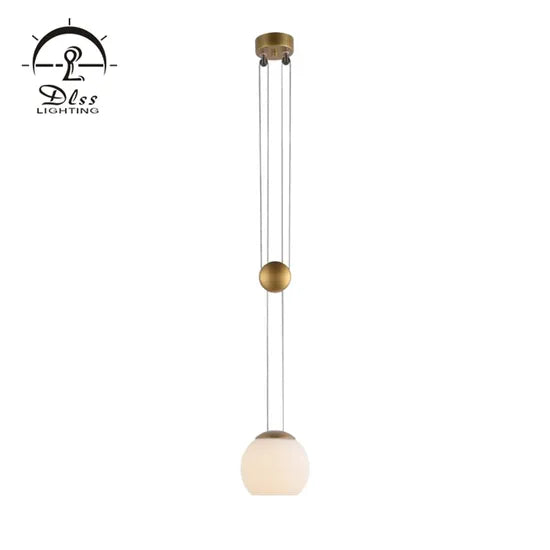 DLSS Lighting Beautiful Glass and Iron Globe Pemndant Lamp
