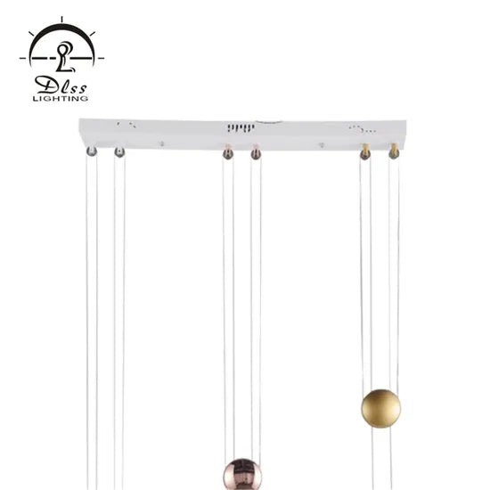 DLSS Lighting Beautiful Glass and Iron Globe Pemndant Lamp