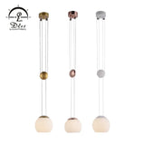DLSS Lighting Beautiful Glass and Iron Globe Pemndant Lamp