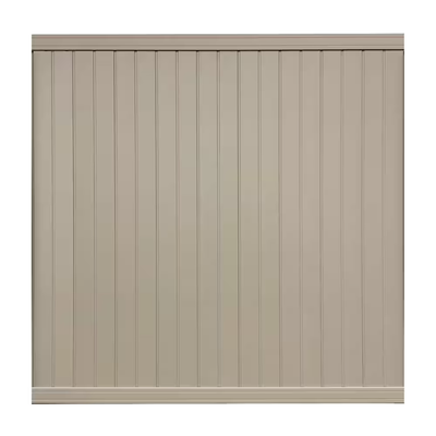 Belfast 6 ft. x 6 ft. Tan Vinyl Fence Panel