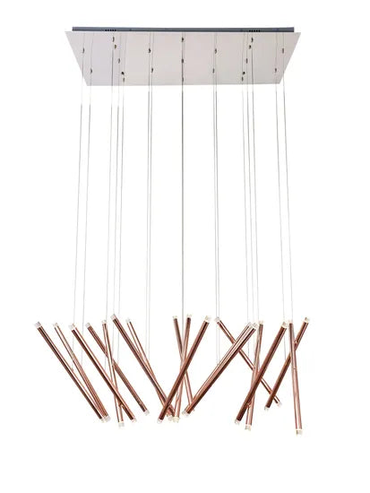 DLSS Lighting Co., Ltd Big Project Rose Gold LED Tube Chandelier