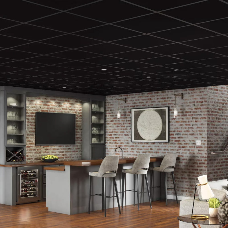 Armstrong Ceilings Easy Elegance Flat Panel Ceiling Tiles, 24 in x 24 in, White, Square Lay-In 15/16"