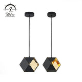 DLSS Lighting Black&Gold Cubic Modern Chandelier for Decoration Pendant Light