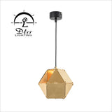 DLSS Lighting Black&Gold Cubic Modern Chandelier for Decoration Pendant Light