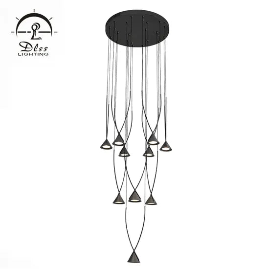 DLSS Lighting Black LED Small Hanging Lamp for Room