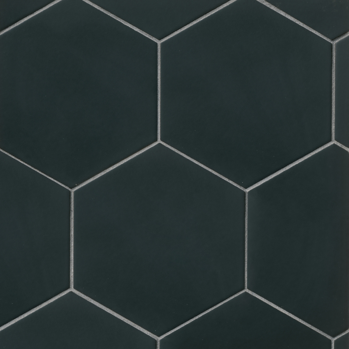 Black Hex Porcelain Wall and Floor Tile - 10 in.