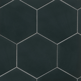 Black Hex Porcelain Wall and Floor Tile - 10 in.