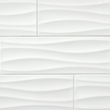 Blanco Waves Ceramic Wall Tile - 8 x 24 in.