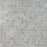 Bond Excalibur Medium Gray Fishscale Plume Matte Porcelain Mosaic Tile