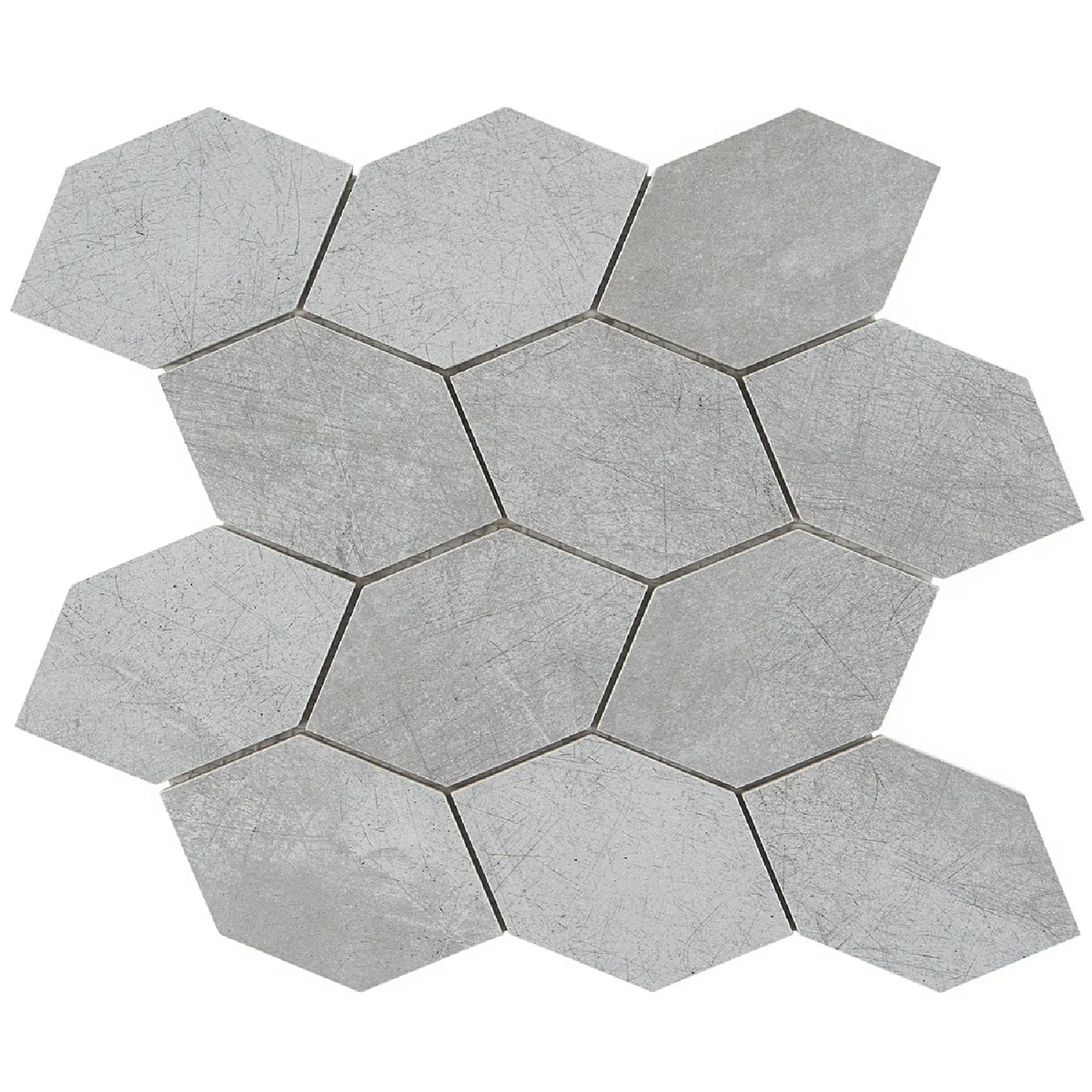 Bond Excalibur Medium Gray Foliage Matte Porcelain Mosaic Tile
