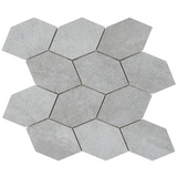 Bond Excalibur Medium Gray Foliage Matte Porcelain Mosaic Tile