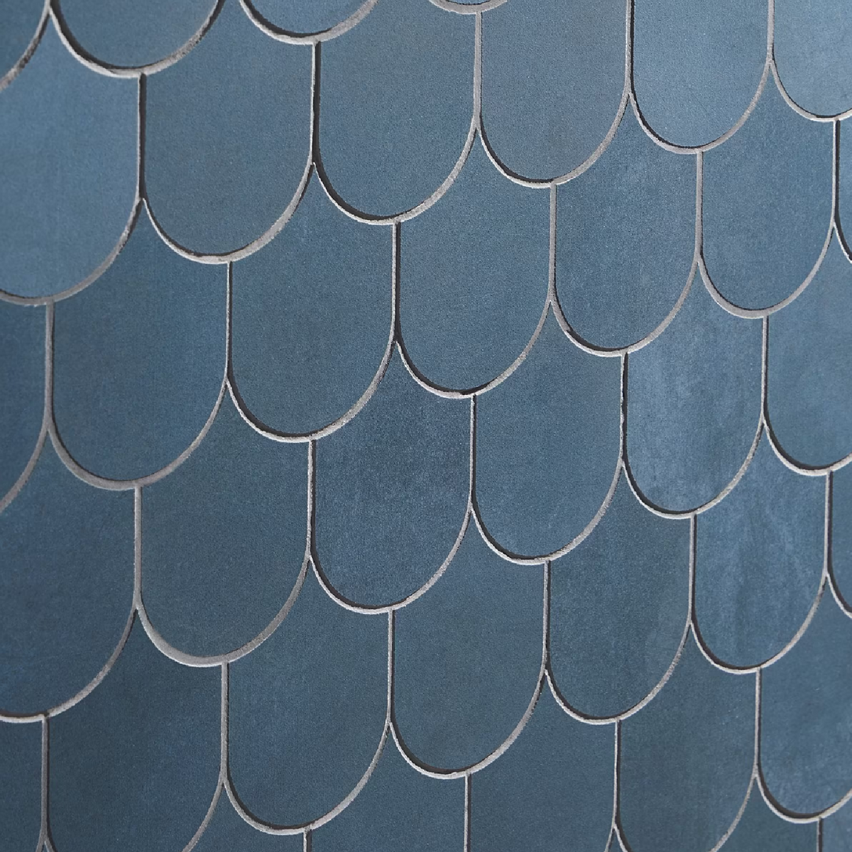 Bond Indio Blue Fishscale Plume Matte Porcelain Mosaic Tile