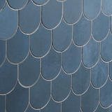 Bond Indio Blue Fishscale Plume Matte Porcelain Mosaic Tile