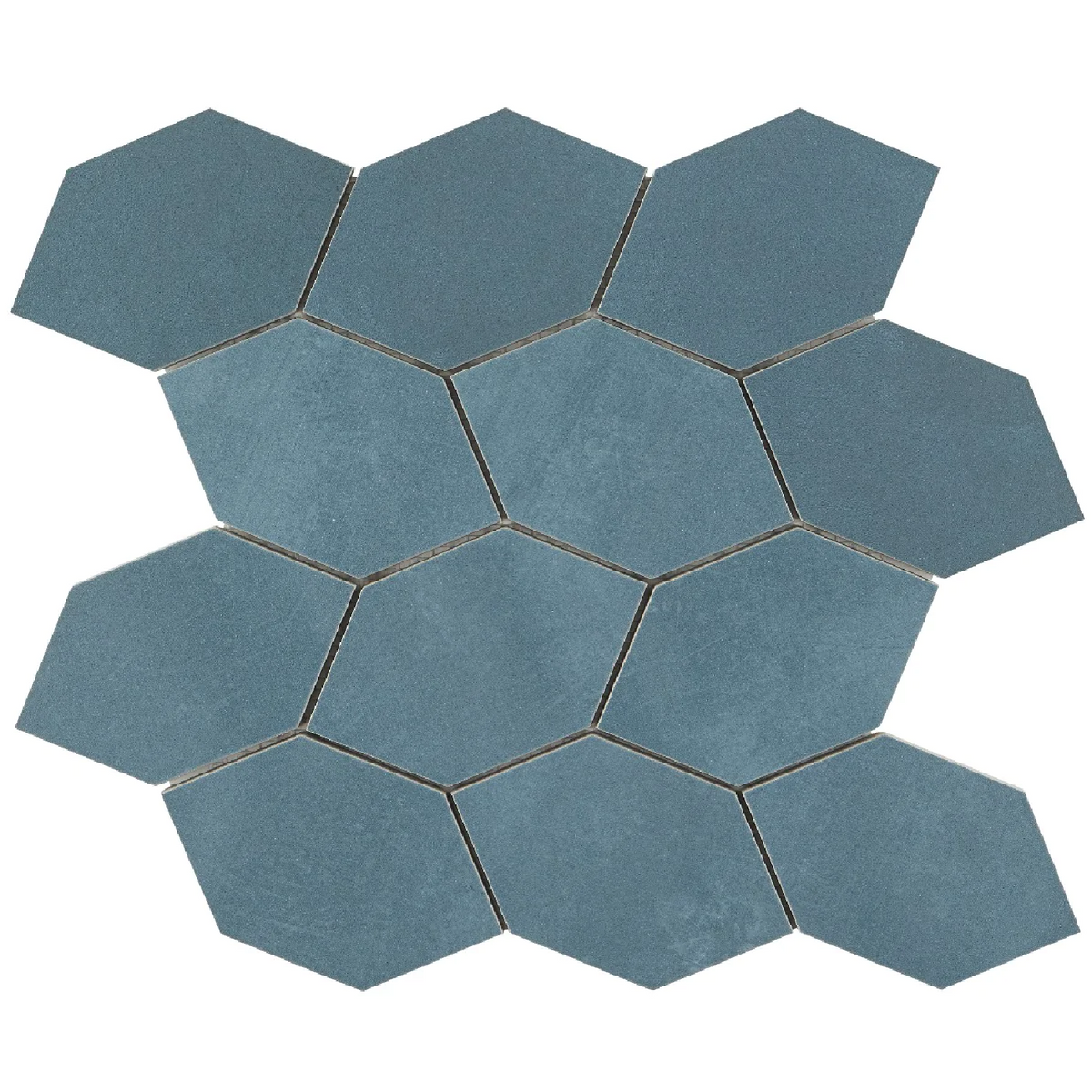 Bond Indio Blue Foliage Matte Porcelain Mosaic Tile
