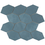 Bond Indio Blue Foliage Matte Porcelain Mosaic Tile