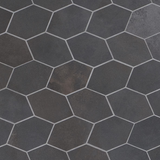 Bond Venom Charcoal Foliage Matte Porcelain Mosaic Tile