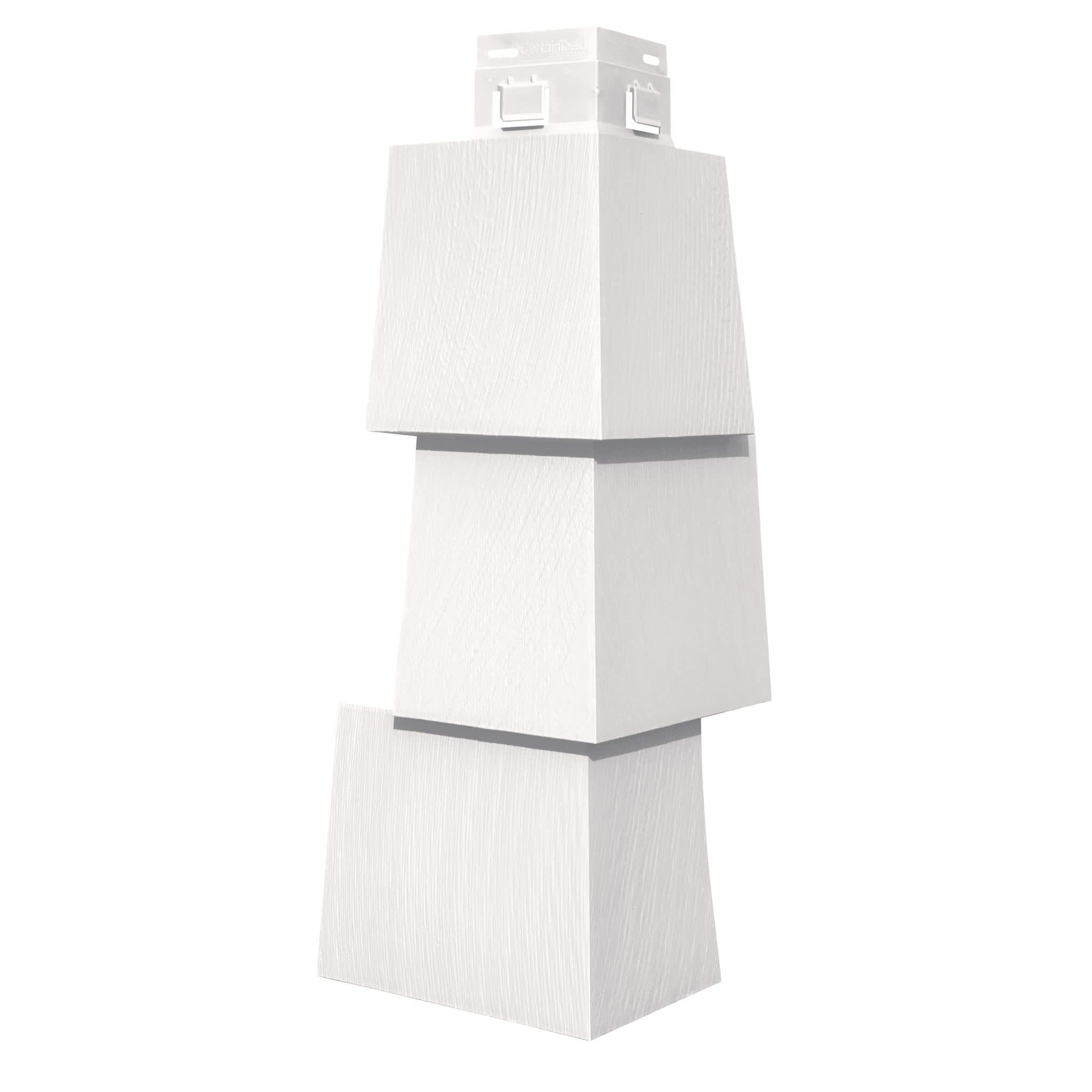 CertainTeed Cedar Impressions T5 Straight Edge Offset Mitered Corner Posts Colonial White