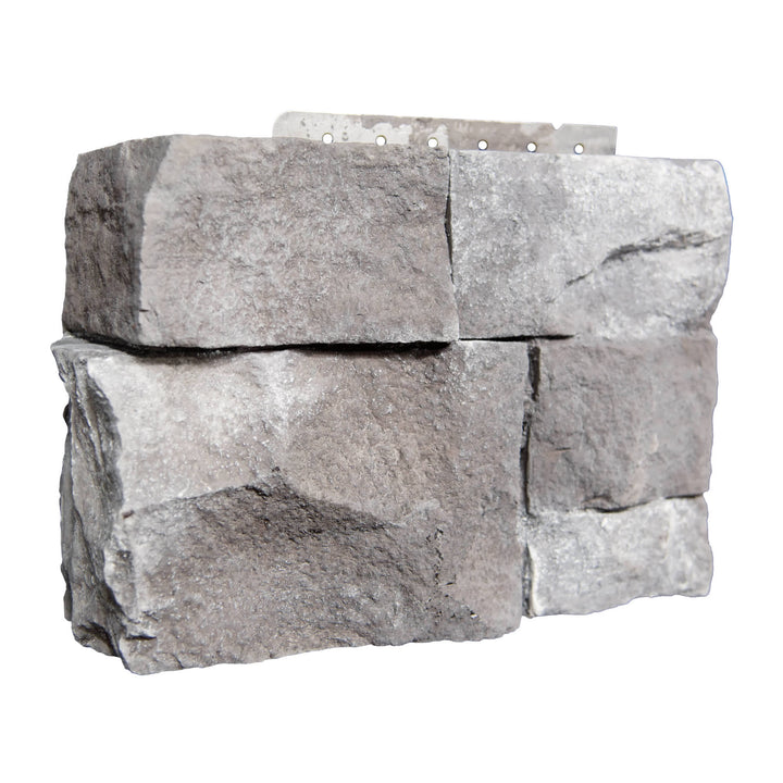 CertainTeed STONEfaçade Ledgestone Corners Adirondack Snowfall 3" x 12" x 8" Left