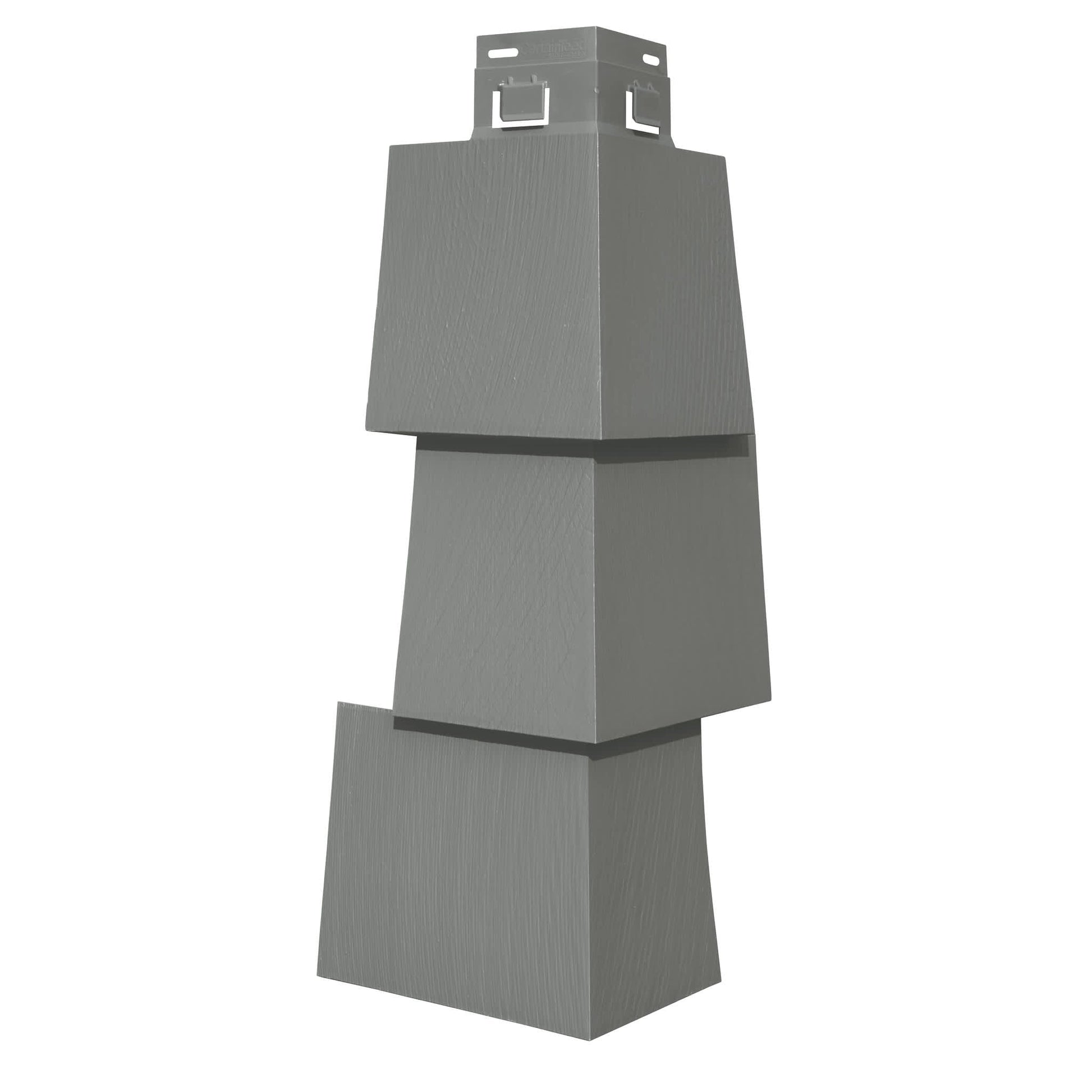 CertainTeed Cedar Impressions T5 Straight Edge Offset Mitered Corner Posts Charcoal Gray