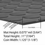 G-Floor Coin 5 ft. x 10 ft. Slate Grey Commercial Grade Vinyl Garage Flooring Cover and Protector