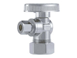 SharkBite Brass Compression Angle Stop, 1/2-in Compression x 1/4-in OD Compression, Quarter-Turn