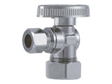SharkBite Brass Compression Angle Stop, 1/2-in Compression x 1/4-in OD Compression, Quarter-Turn