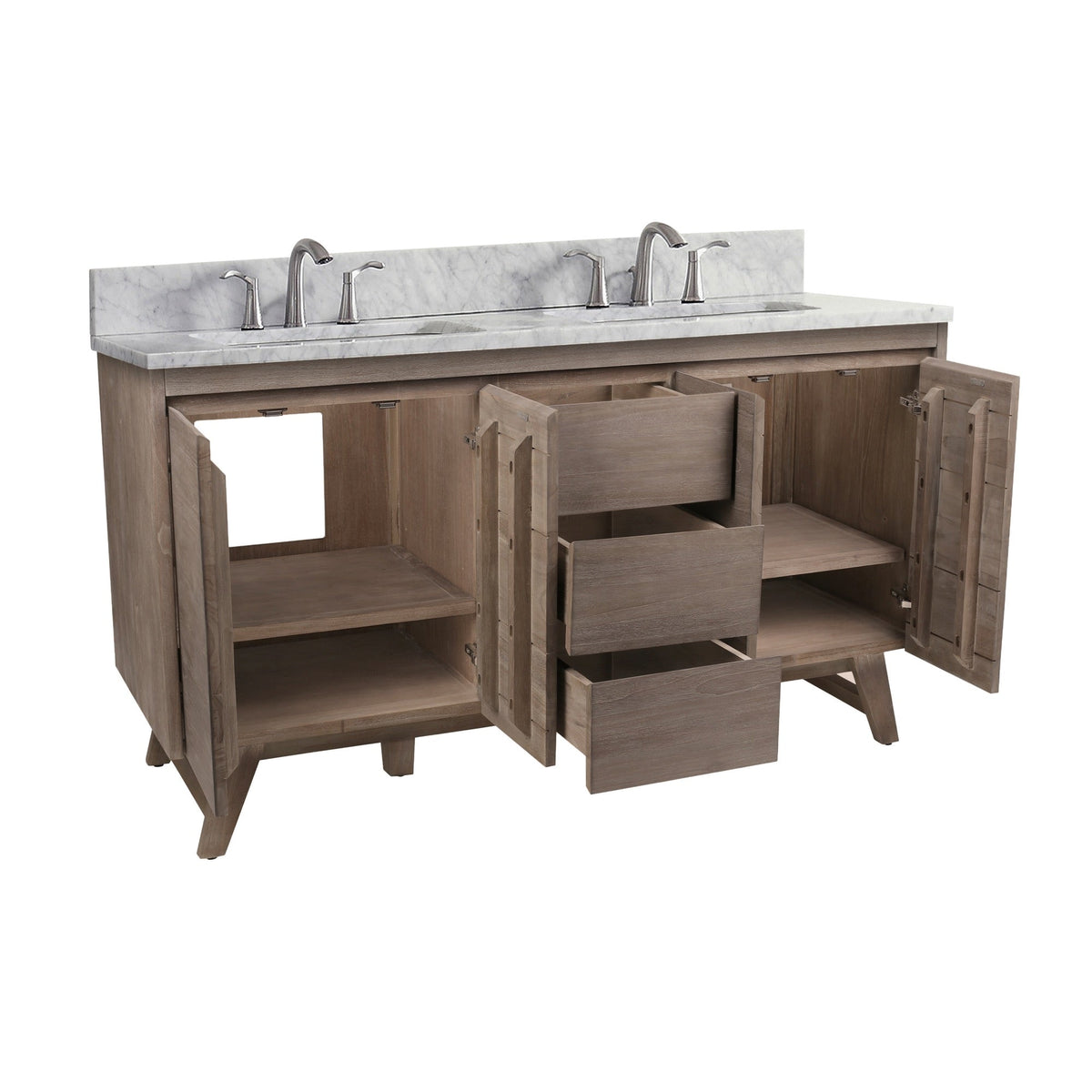 Avanity Coventry 60-in Gray Teak Bathroom Vanity Cabinet