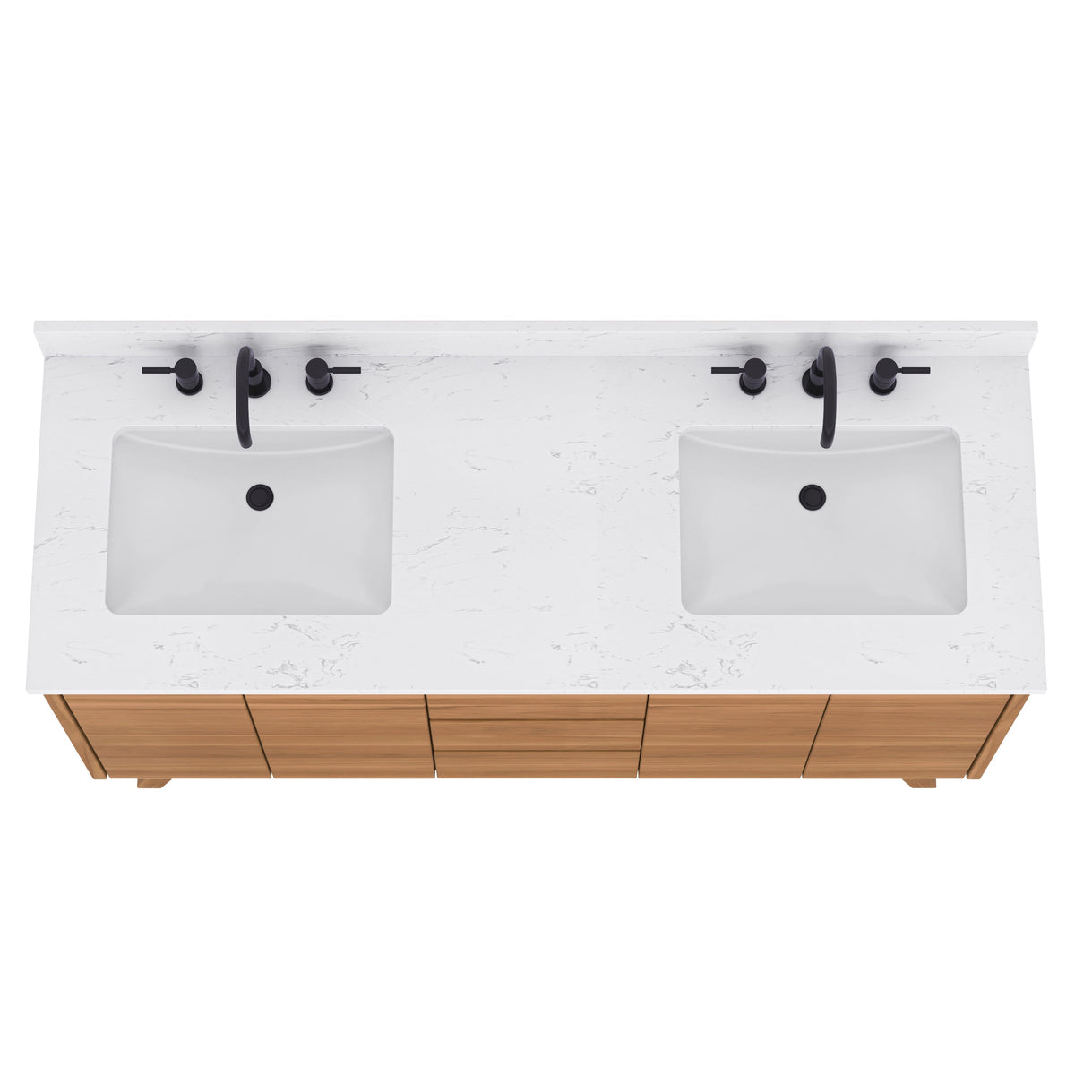 Avanity Coventry 60-in Natural Teak Double-Sink Bathroom Vanity Cabinet