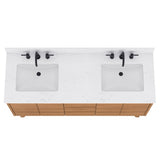 Avanity Coventry 60-in Natural Teak Double-Sink Bathroom Vanity Cabinet