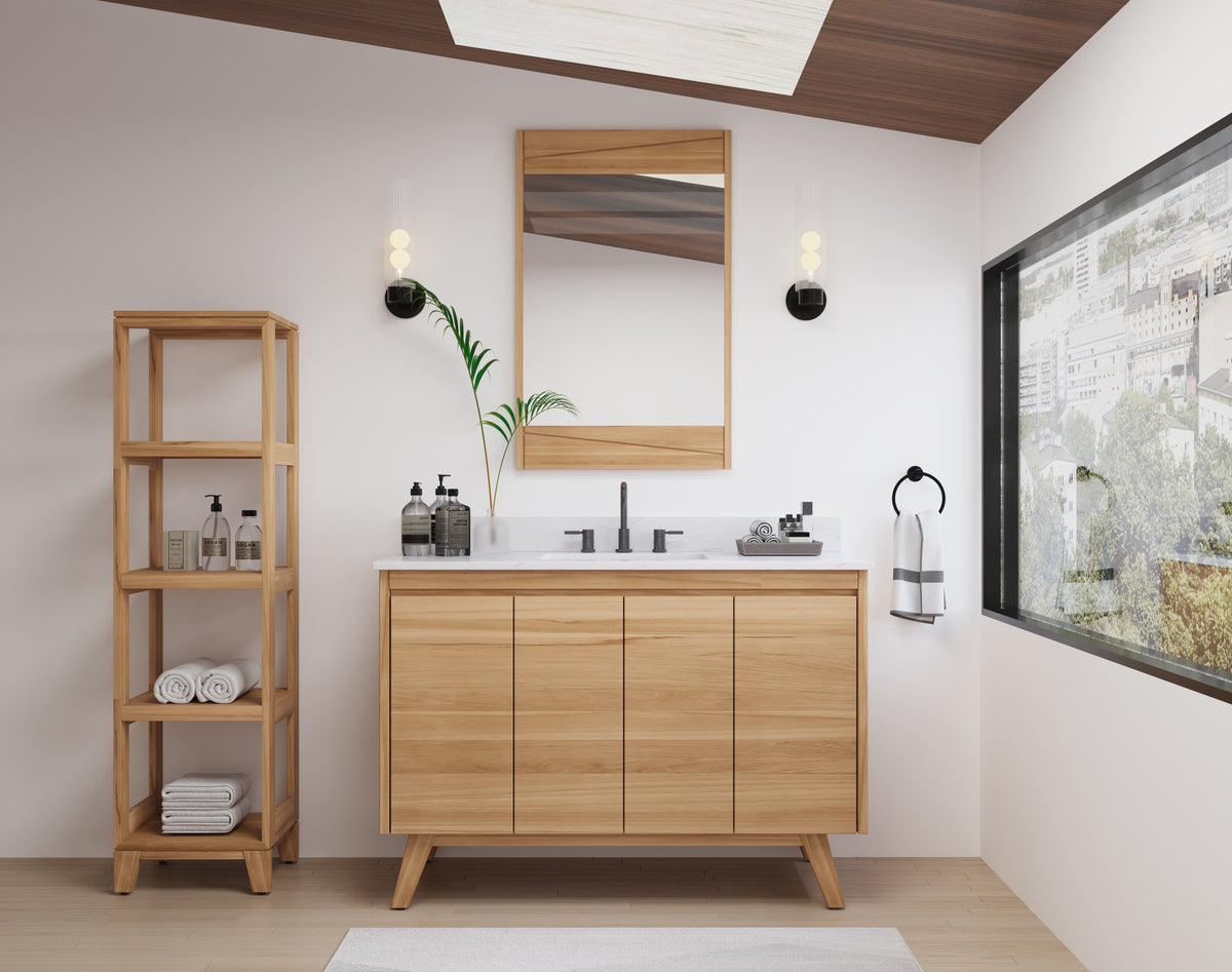 Avanity Coventry 48-in Natural Teak Bathroom Vanity Cabinet