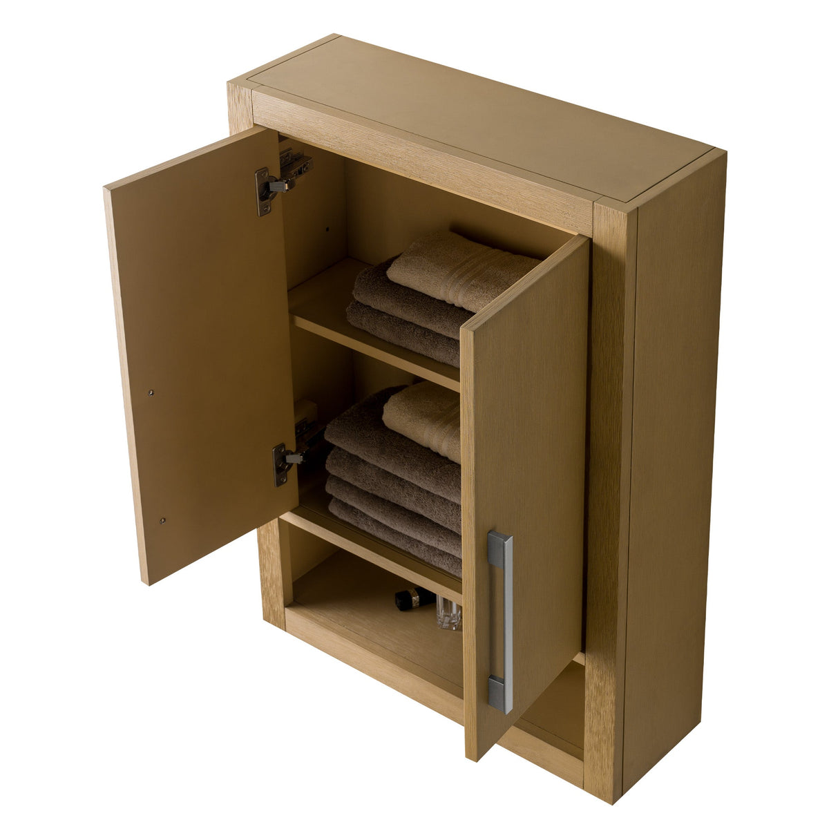 Vanity Art 24 in. W x 8 in. D x 33 in. H Bathroom Storage Wall Cabinet in Natural Oak (Golden Brushed)